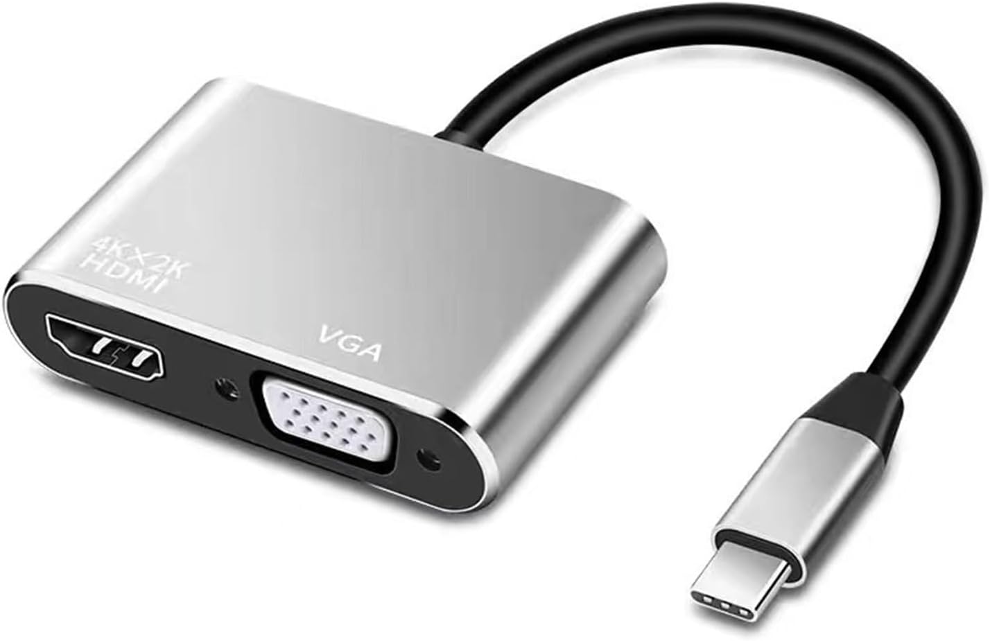 USB-c Hub to hdmi Vga 2-in-1 4K Video simultaneous Display HD Converter Type-c Expansion Dock