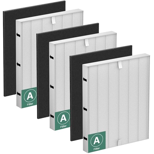 Image of 115115 Filter A Size 21 Replacement for Winix PlasmaWave Air Purifier C535 | Fit for 5300 5300-2 6300 6300-2 5000 9000 C909 AM90,3 Pc Size 21 Main Filters and 3 Pc Carbon Pre-filters for Pets, Odor