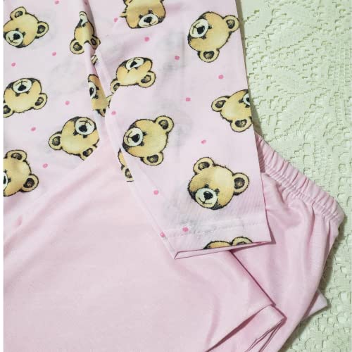 KIT 2 Pijama Feminino Menina Juvenil Malha Manga Longa Inverno Sortidos Premium LARANJA LIMA (16)