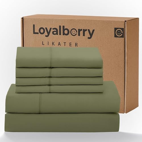Loyalberry King Sheet Set- 6 Piece Breathable & Cooling Sheets | Ultra-Soft Hotel Luxury Bed Sheets | 18