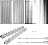 ✅ Grillrost-Maße: je 43,2 x 21,5 cm, insgesamt 43,2 x 43,2 cm; ✅ Ersatzteile für Charbroil Teilenummer G362-2100-W1, G369-0030-W1, G369-0030-W2, G3622. -0008 -W1, G362-0008-W1A; ✅Heizplattenmaße: 38,5 x 3,8 cm, Ersatzteile für Charbroil Originalteilnummer G466-0024-W1; ✅Brenner-Maße: 36,5 x 1,9 cm, Ersatzteile für Charbroil Originalteilnummer: G466 2500-W1; ✅ Verstellbares Crossover-Rohr, ausziehbar von 12,7 bis 24,1 cm