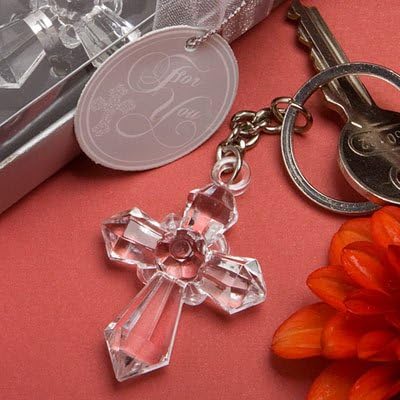 Sparklingly-special Cross Design Keychains [SET OF 48]