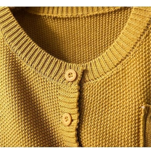 Women's Vintage Solid Cardigan Sweater Autumn Winter Long Sleeve Pocket Loose Fit Tops Korean Warm Knitted Coat3