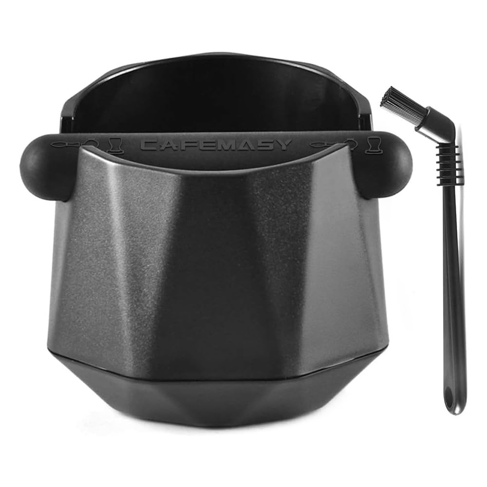 Coffee Knock Box Espresso Grounds - CAFEMASY Home Use Epsresso Accessories Unique Design Diamond Shape Mini Knock Box