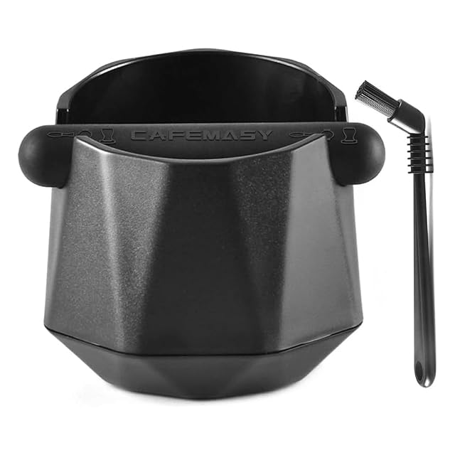 Coffee Knock Box Espresso Grounds - CAFEMASY Home Use Epsresso Accessories Unique Design Diamond Shape Mini Knock Box