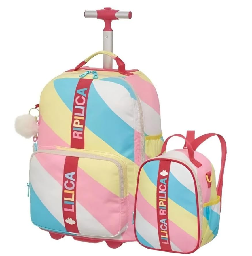 KIT ESCOLAR LILICA RIPILICA BOLSA CARRINHO E LANCHEIRA 100% ORIGINAL