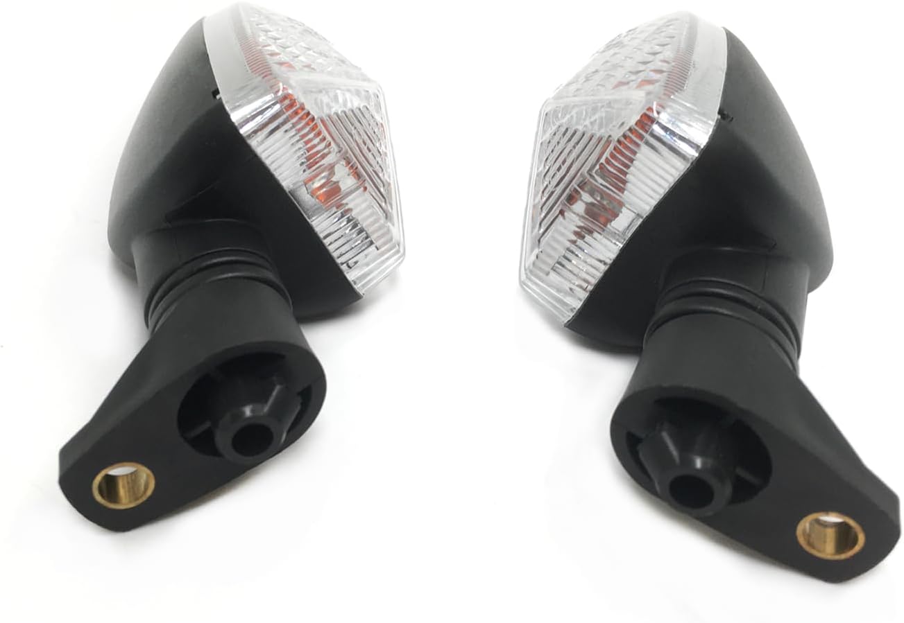 2Pcs Motorcycle Turn Signal Light Front Or Rear Indicator Compatible With Triumph Tiger 800/XC Tiger 1050 Daytona 675/R 2009-2018 (Long handle and Clear)