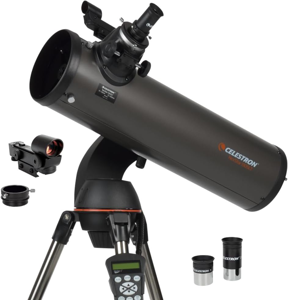 Celestron 31145 NexStar 130SLT Portable Computerised Newtonian Reflector Telescope, Grey