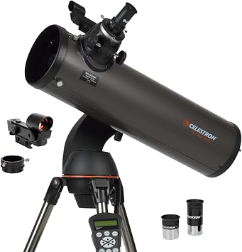 Celestron NexStar 130SLT Newtonian Reflector Telescope - Computerized GoTo | Parabolic Primary Mirror for Excellent Deep-Sky Views of Nebulae, Galaxies & Star Clusters, Easy-to-Use SkyAlign Technology