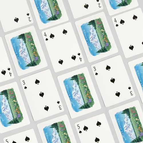Baraja de 52 cartas tamaño póker Rainier National Park miniatura 4