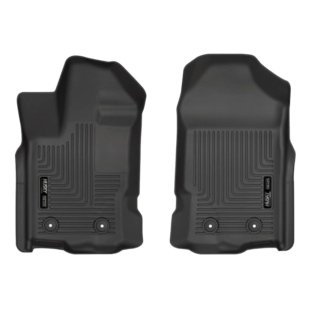 Husky Liners Weatherbeater Floor Mats | Fits 2019-2024 Ford Ranger, SUPERCREW & SUPERCAB ONLY | Front Row, 2-pc Black - 13411