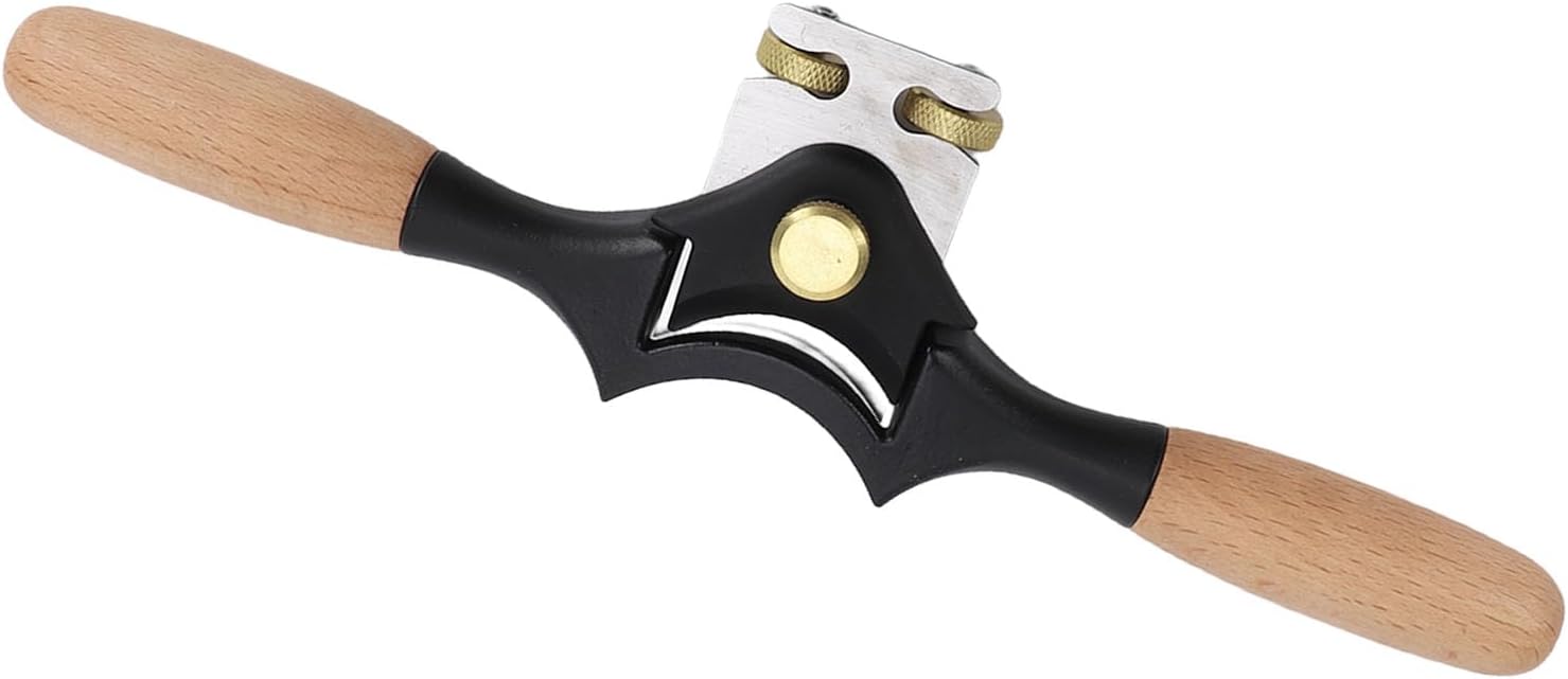 Adjustable Woodworking Plane for Shovel Handle Billiard Stick 65# Manganese Steel Brass Knob