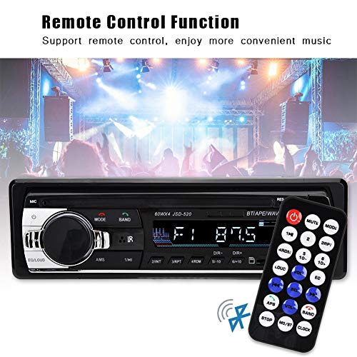 Radio para auto Bluetooth MP5 4x60W con control remoto miniatura 3