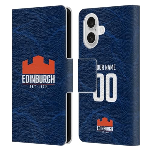 Coque Edinburgh Rugby iPhone 16 personnalisée étui portefeuille cuir imprimé rugby 2024 2025