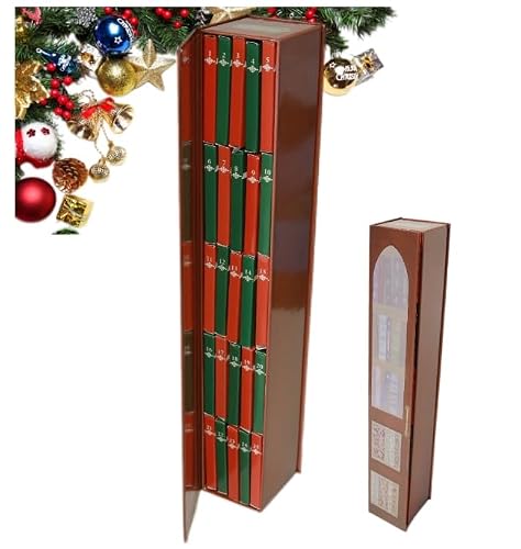 Mini Book Ornament Advent Calendar Red