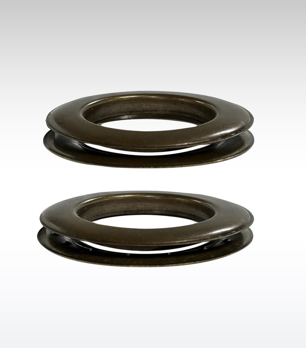 Micron Round #15 Brass Curtain Grommets and Plain Washers, Heavy Duty, Reliable, Durable, Antique Brass Plated 51 mm (2") (100 Pcs Set)