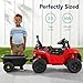 Best Choice Products Kids 12V Electric Ride On UTV Car and Trailer w/Parent Control, LED Lights, 2 Speeds, Bluetooth - Red
