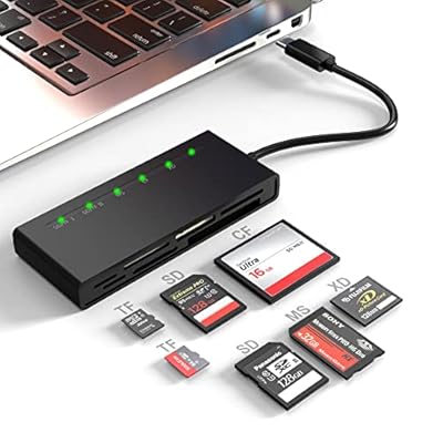 Lector de tarjetas multi USB-C SD/TF/CF/XD/MS tipo C 5Gps de alta velocidad XD lector de tarjetas para SD TF CF MS MMC adaptador Sony Memory Stick Pro Duo lectura 5 tarjetas simultáneamente