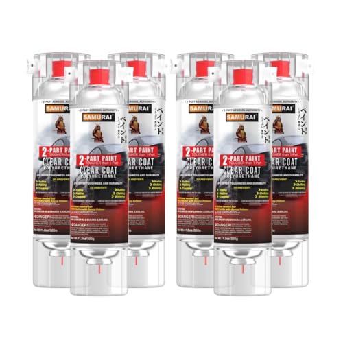 SAMURAI 2-Part Polyurethane Spray Paint Clear Coat for Car -