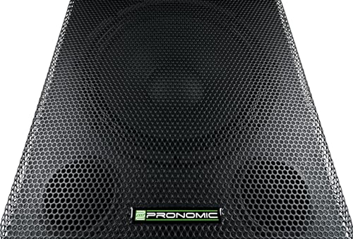 Pronomic SA-18 Sub Subwoofer Activo - 1x Altavoz de 18" con Aberturas bassreflex - 600 vatios Pico - SPL máx.: 126 dB - Brida de 35 mm - Negro