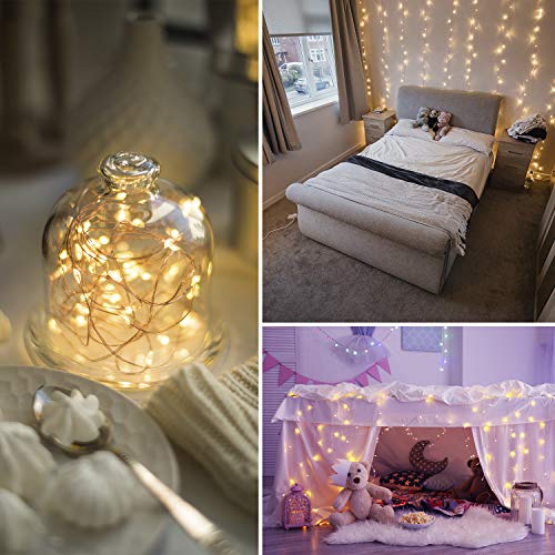 Guirnalda luces exterior solar. Luces exterior solares led. Luces led útiles para decoración de exterior, jardín, hogar, bodas, fiestas, Navidad, etc. Tira de luces led de 22 metros y 200 Leds Cover