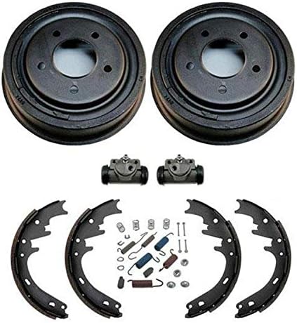 Rear Drums Shoes Wheel Cylinders Spring Kit Replacement Parts For Ford E-150 F-150 1987 1988 1989 1990 1991 1992 1993 1994 1995 1996