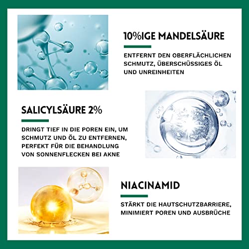 ANAiRUi Salicylsäure 2% Lösung Exfoliant Gesichtsserum und Peeling Mandelsäure 10%, mit Teebaumöl, für reduzieren dunkle… - Image 6