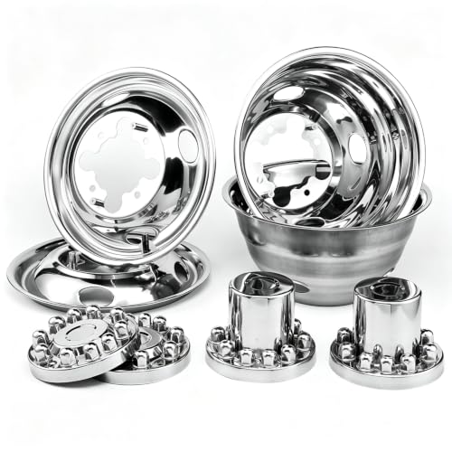 Image of 4pcs 16 inch Polished Stainless Steel Wheel Simulators for 1988-1998 F450
