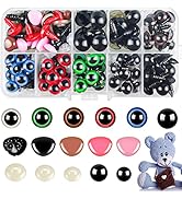 TOAOB Lot De 72 Yeux De Poupée De 6 Mm à 12 Mm - Yeux De