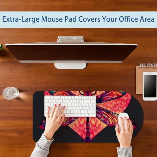 Tapis de souris libellule grand format pour protéger le bureau des rayures - 2