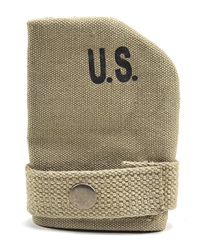 World War Supply M1 Garand, M1 Carbine, 1903 Springfield Canvas Muzzle Cover Lt. OD Marked JT&L 1943