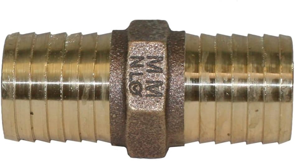 Merrill MFG 1-1/4" Lead-Free Bronze Coupling NPT Full Port Heavy Duty, No-Lead Brass Pipe Fitting, Corrosion Resistant Plumbing HVAC Connector, Contractor Grade Leak-Free Joiner