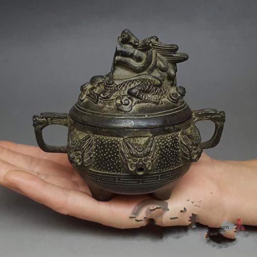 Amazon｜LAOJUNLU アンティーク銅製 九龍香炉 お香立て 香炉
