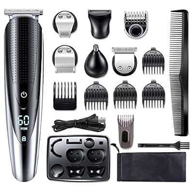 Barber Scissors Hair Clippers for Men, All in One Grooming Kit Electric Shaver Facial Body Wet Dry Shaving Machine Beard Razor Rechargeable