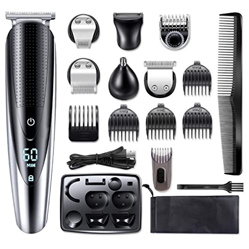 Hair Clippers for Men, All in One Grooming Kit Electric Shaver for Men Facial Body Wet Dry Shaving Machine Beard Electric Razor Rechargeable