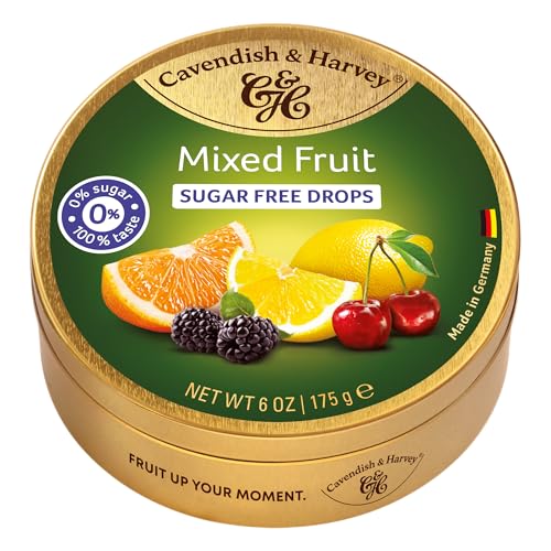 Cavendish & Harvey Sugar Free Mixed Fruit Drops, 175g