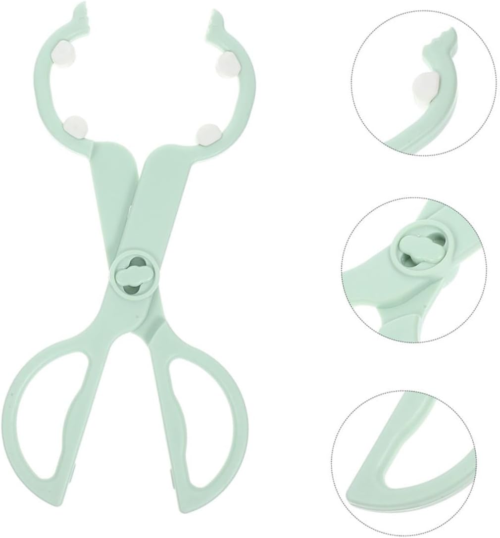 2pcs Bottle Clamp for Non-slip Feeding Bottle Scissor Tongs Heat Resistant Pacifier Tongs for Nursery