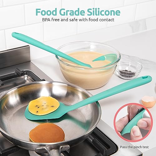 U-Taste OP-EUUT03-SET5-AS-US High Heat Resistant Kitchen Utensil: U-Taste 13.6 Inch Silicone Cooking Tools Gadgets Set, Food Grade Non Stick Solid And Slotted Turner Spatula thumb #3