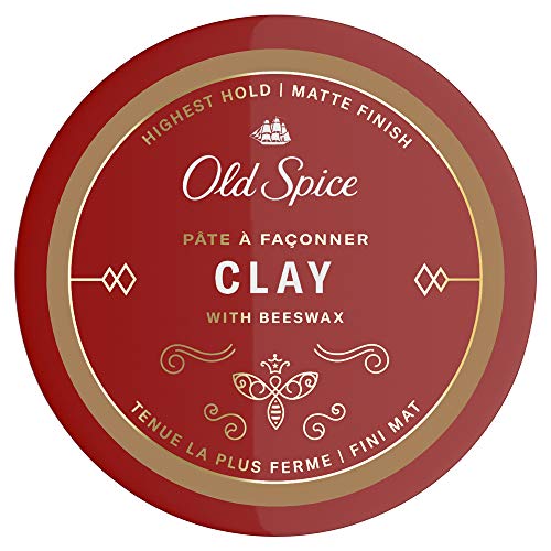 Old Spice Hair Styling Clay for Men, Highest Hold/Matte Finish, 2.22 Oz, NEW Formula