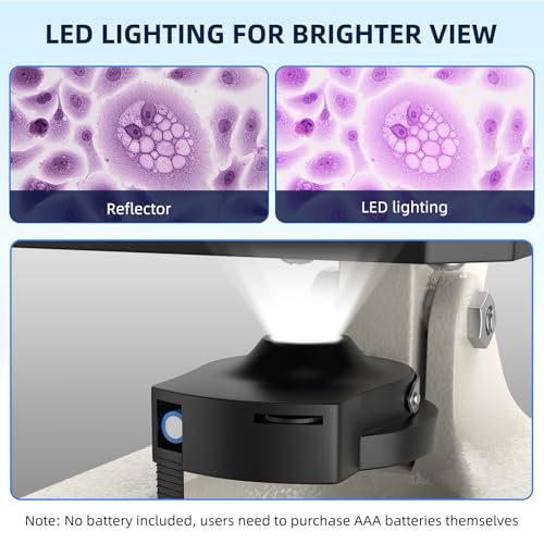 HUTACT Mikroskop für Kinder Erwachsene Anfänger: 40-2000X Compound Biologie Mikroskop mit Slide Kit und Aufbewahrungskoffer - für Science Explore Education