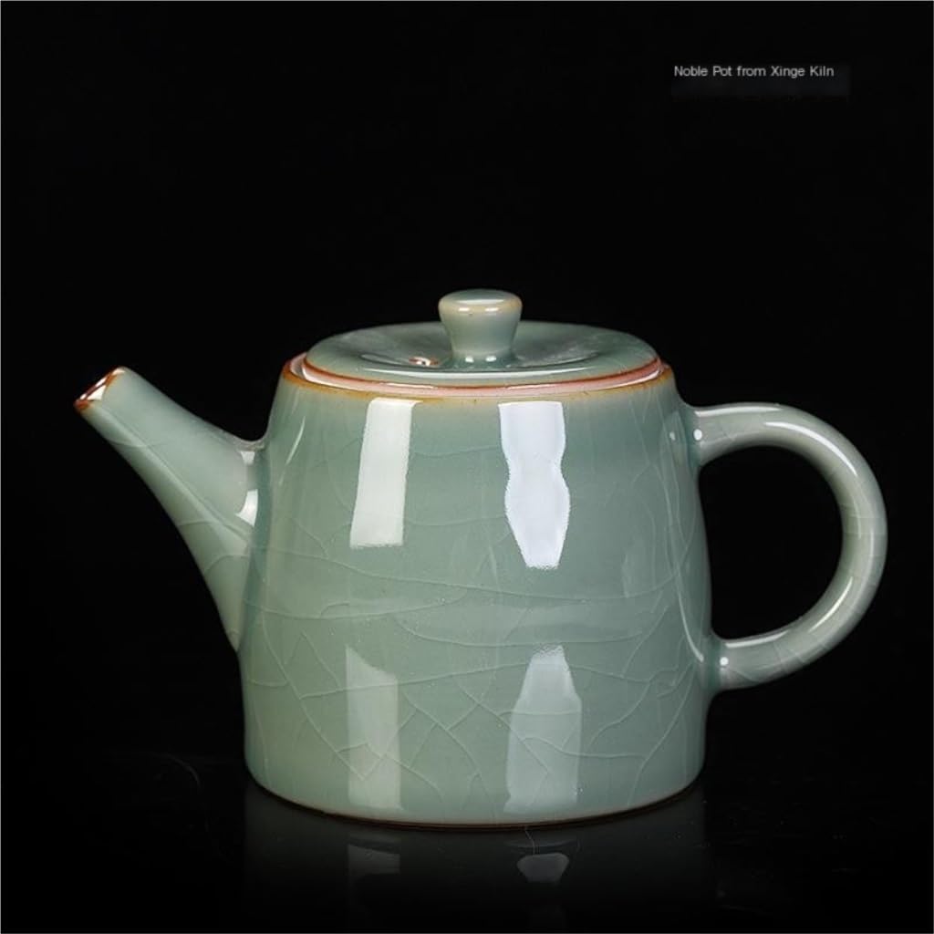 Teapot Ceramic Teapot Ru Kiln Teapot Ceramic Teapot Kung Fu Tea Set Tea Maker Teapot Single Teapot Tea Sets (Blue B)