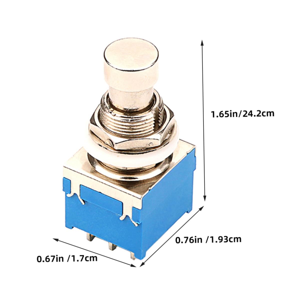 GOOHOCHY Guitar Effects Metal Pin Pedal Switch for Quick Sound Effect Control Compatible with Various Guitar Devices Durable and Reliable Performance