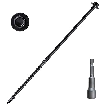 LIONMAX Structural Wood Screws 8 Inch, 100-PCS #14 X 8