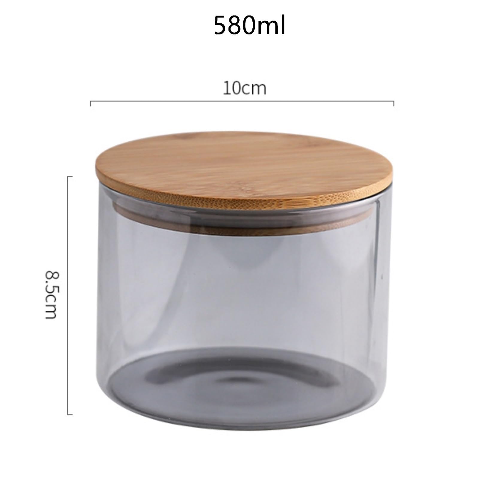 Botes Cocina Almacenaje 3 Tarros De Cristal Redondos Modernos Con Tapa For Almacenar Alimentos Tarros De Cristal Con Tapa(10x8.5cm)