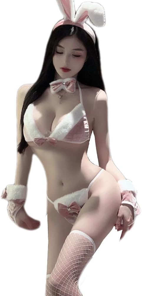 Amazon.com: Temptshow Women's cosplay sexy velvet Christmas lingerie rabbit  girl DVA sequin jumpsuit (pink) : Clothing, Shoes & Jewelry
