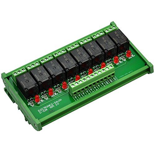 Electronics-Salon Din Rail Mount 8 Spdt Power Relay Interface Module. (Operating Voltage: Dc 24V) #TOP3
