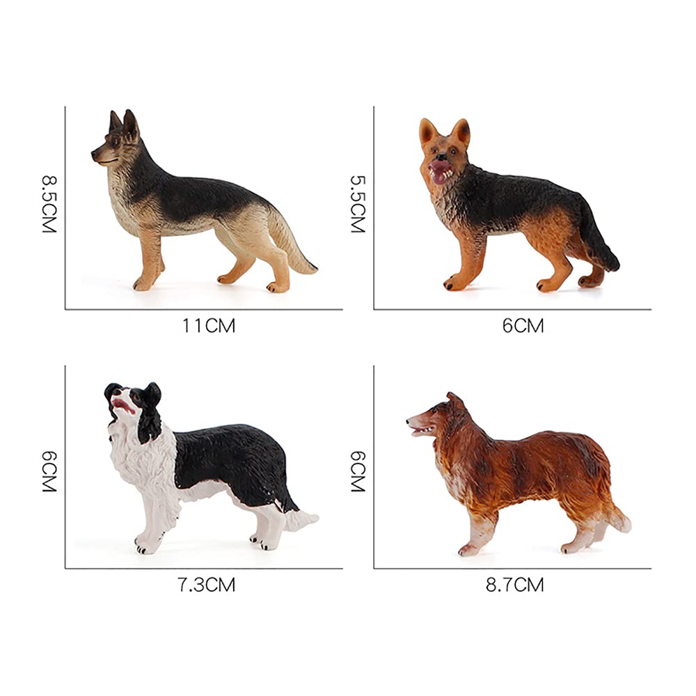 犬のフィギュアセット（茶色と白） Amazon.co.jp: XIXun-RBRD動物フィギュア シェパード犬