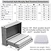 Tlongxia (Horizontal,Full/Full XL) Create A Luxurious Bed Easy Murphy Bed Hardware Kit, Hover in Mid Air Hydraulic Rod Gas Spring System Folding Wall Bed Hidden on The Wall