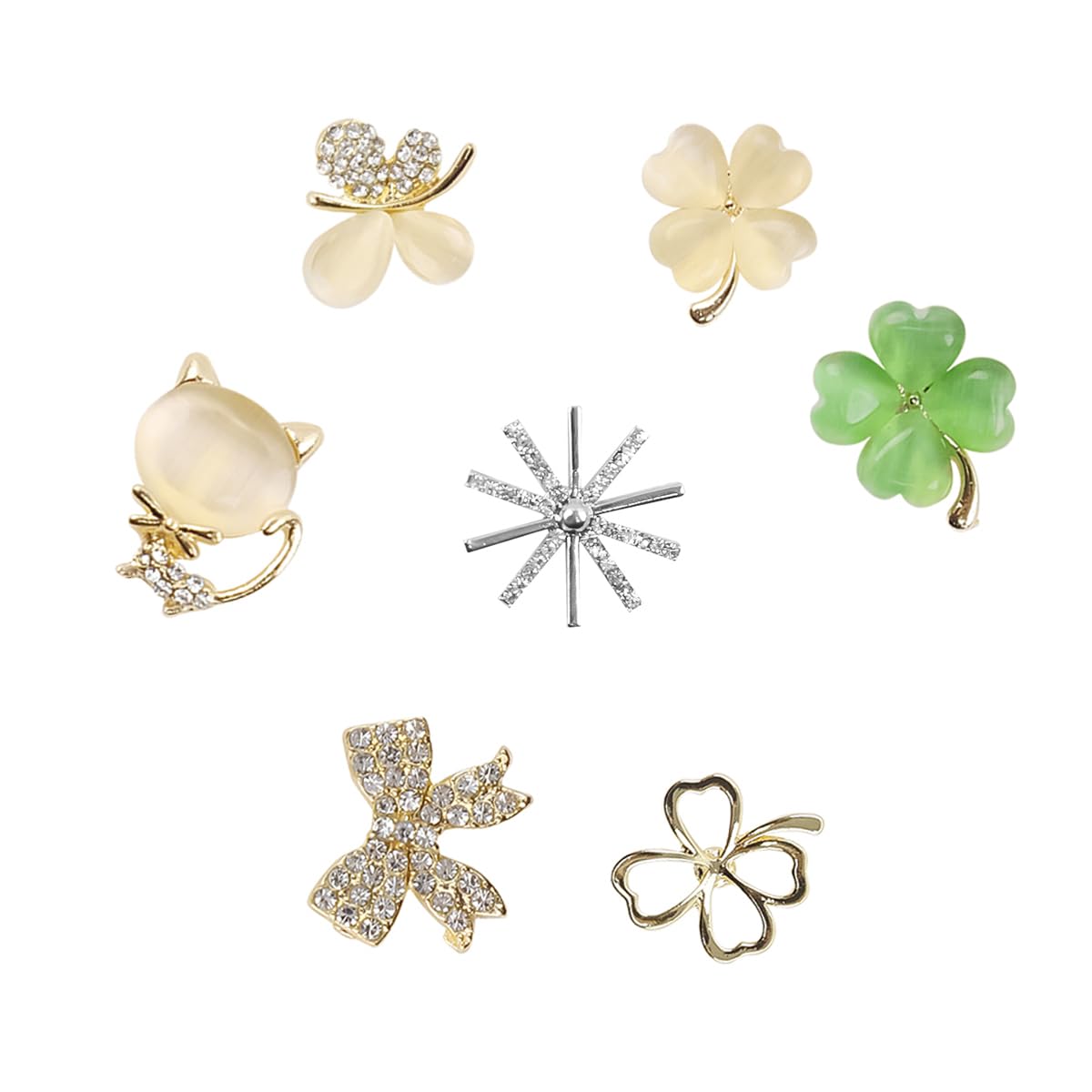 Venzina® Brooch Pins for Women Fashion Shirt Brooches Crystal Opal Brooch Pin for Women Dress Four Leaf Clover Brooch Safety Pins for Women Brooches for Saree, Shawl, Sweater, Dress, Hat, Bag - 7 Pcs (B0CP6V44RG) Amazon Price History, Amazon Price Tracker