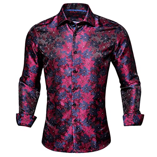 Chemise en soie homme motif cachemire coupe slim pour un look chic sans effort
